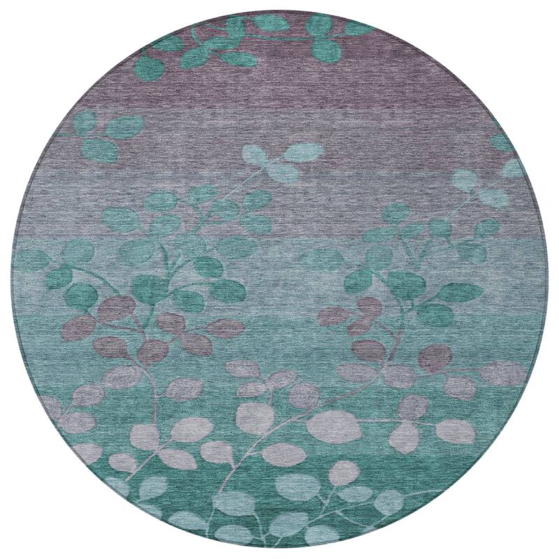 HomeRoots Floral Transitional Rectangle Outdoor Rug