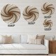 preview thumbnail 4 of 7, Designart 'White Fractal Spiral Pattern' Oversized Modern Wall CLock