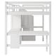 preview thumbnail 80 of 80, Multifunctional Wood Twin Size Loft Bed with L-Shaped Desk and Storage Staircase, Loft Bed Frame with Cabinet and Drawers