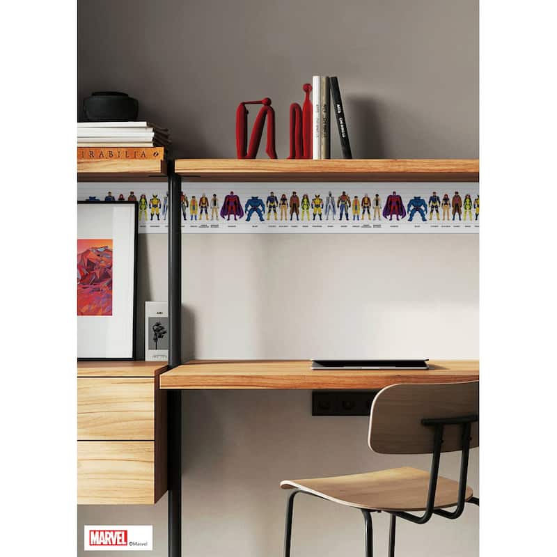 RoomMates Marvel's X-MEN '97 Band of Mutants Red and Blue Peel and Stick Border