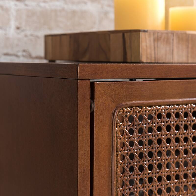 SEI Furniture Mid-century Modern TV Stand Media Console for TV's up to 68"
