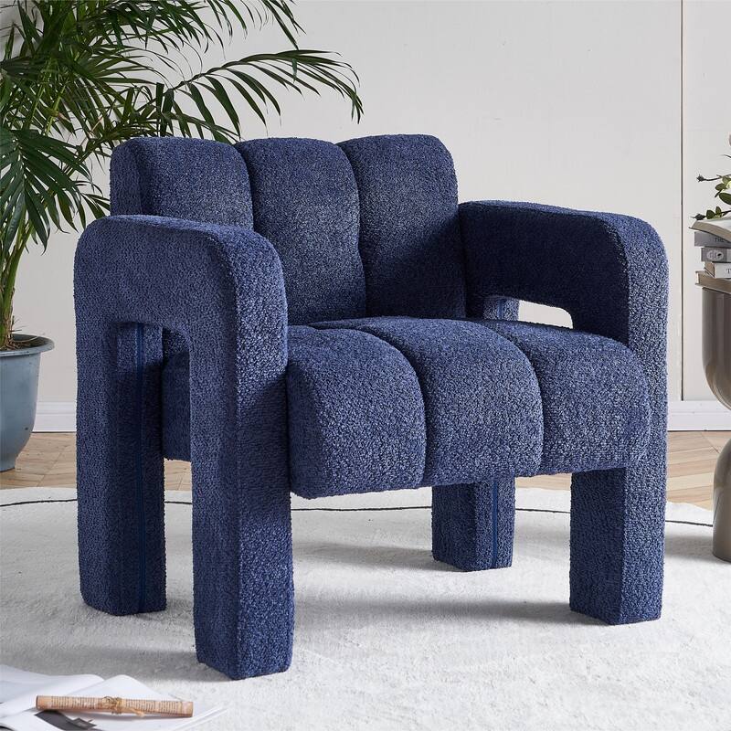 31.10" Wide Boucle Upholstered Accent Chair Living Room Armchair Lounge Chair,6 Colors