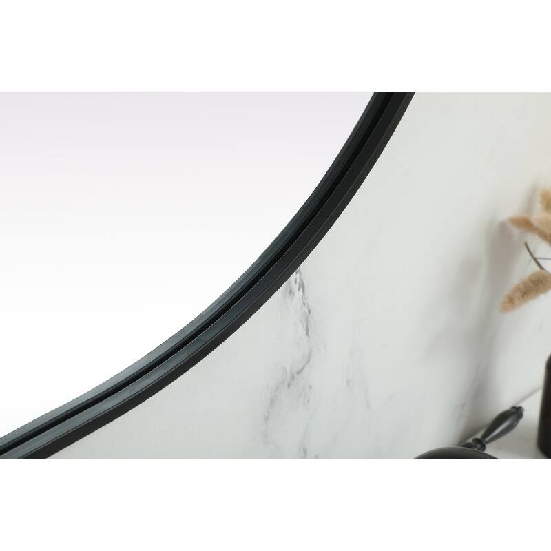 Indigo Home Metal Frame Oval Mirror 30x60 Inch