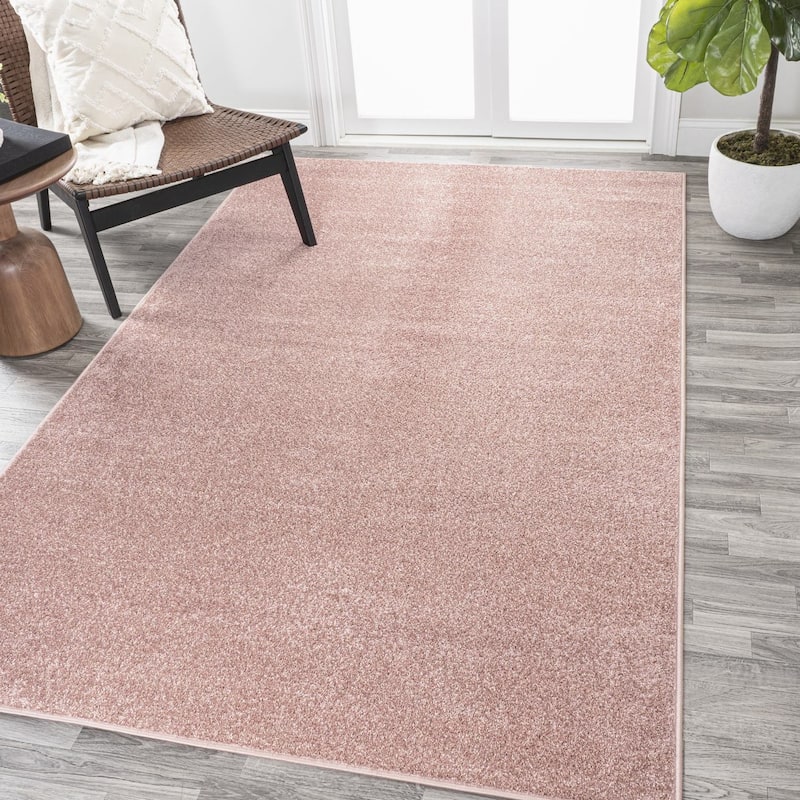 JONATHAN Y Tumbling Solid Low-Pile Area Rug - 8 X 10 - Pink