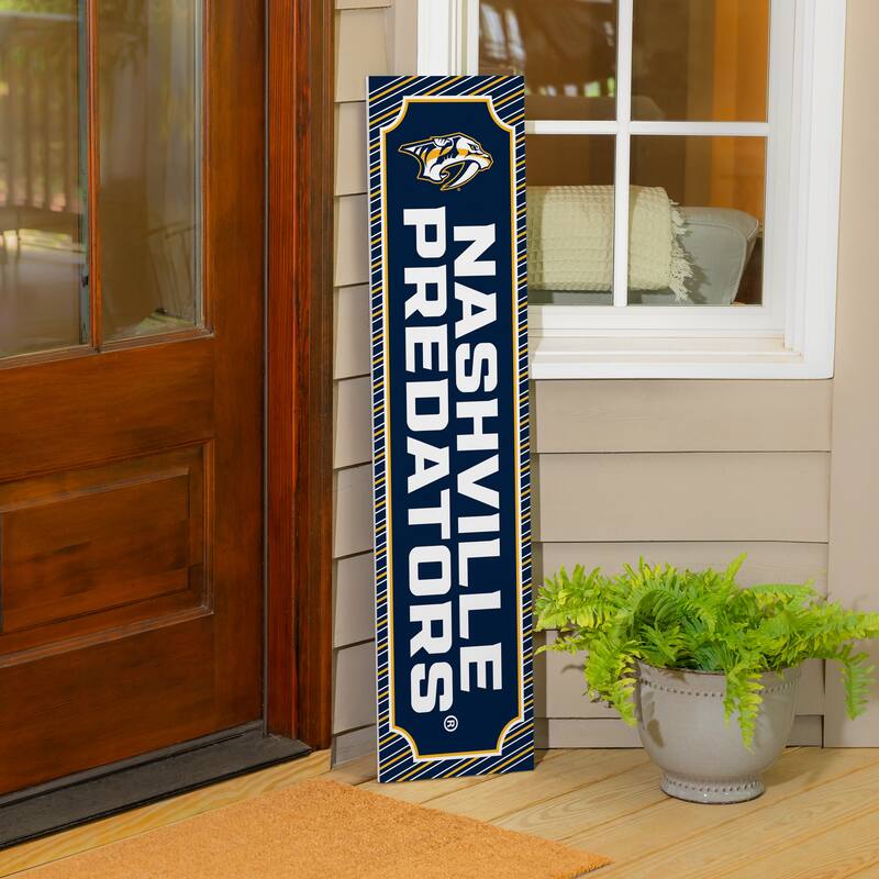 47" Double Sided Seasonal Porch Leaner, Nashville Predators - 47" x 11.25"