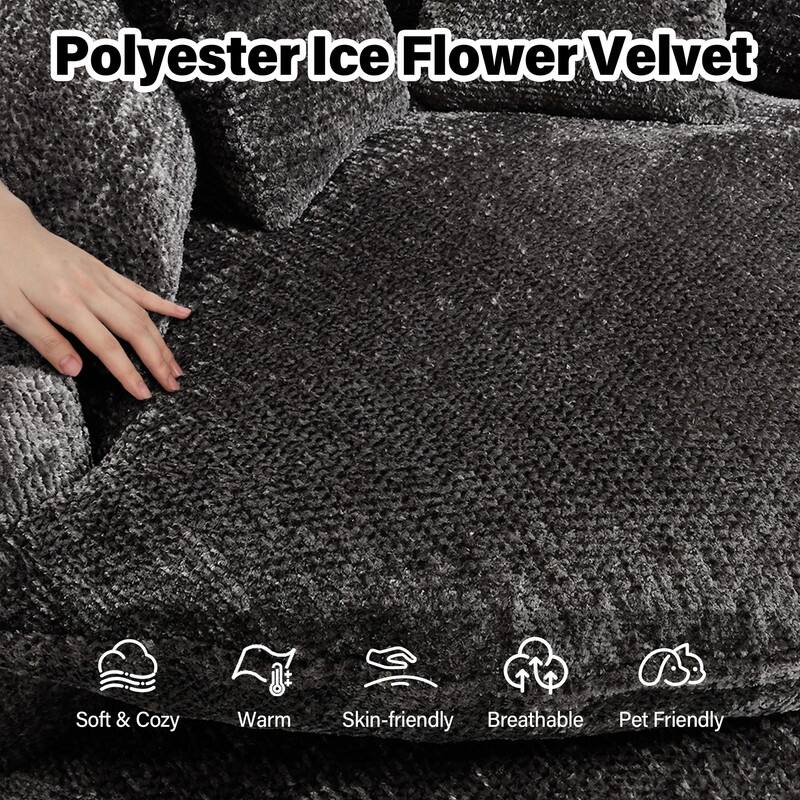 Rossetta Oversized Round Polyester Foam Chair with Pillows