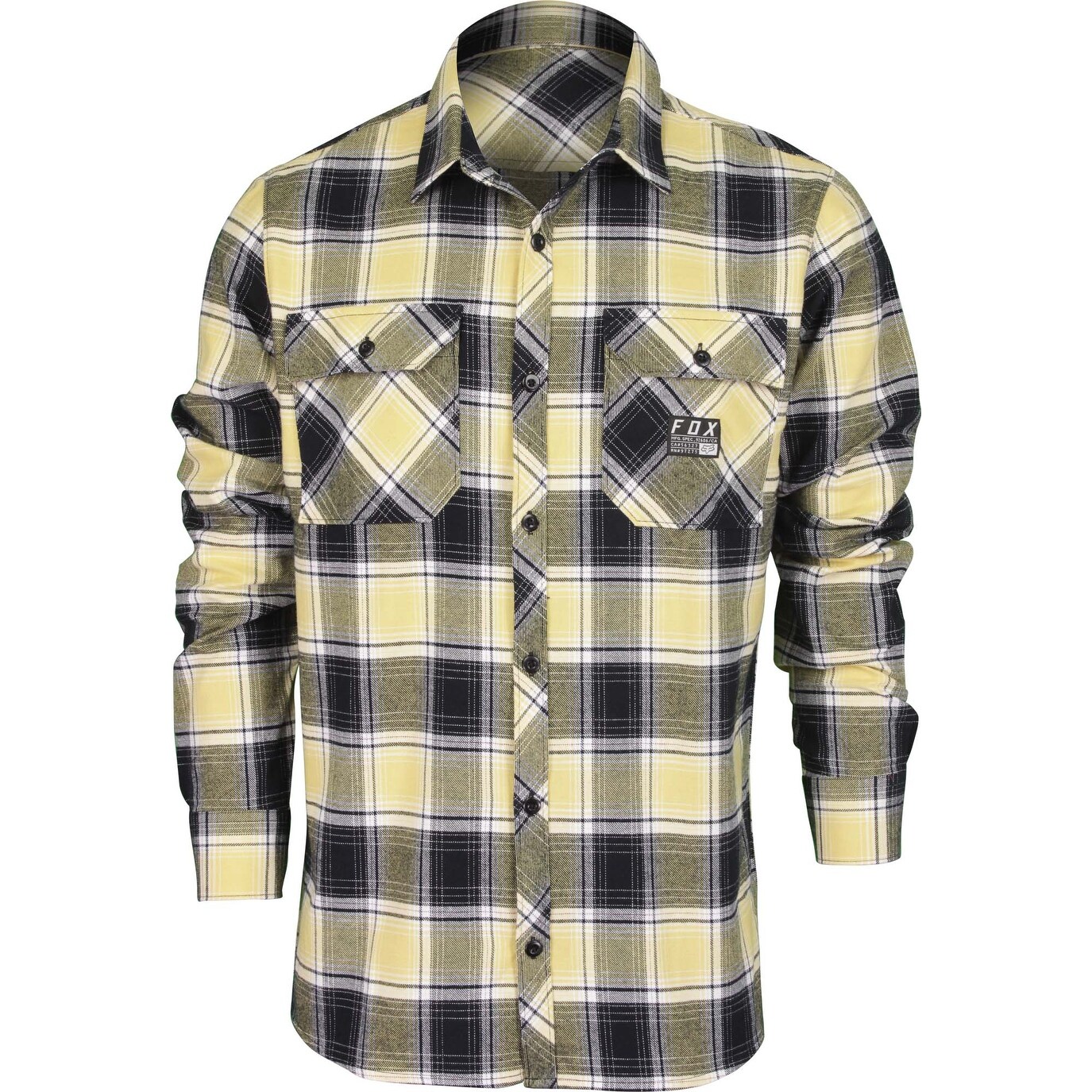 Shop Fox Racing Mens Traildust Flannel Shirt Black Yellow Size