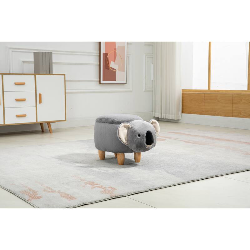 Animal Upholstered Storage Kids Ottoman