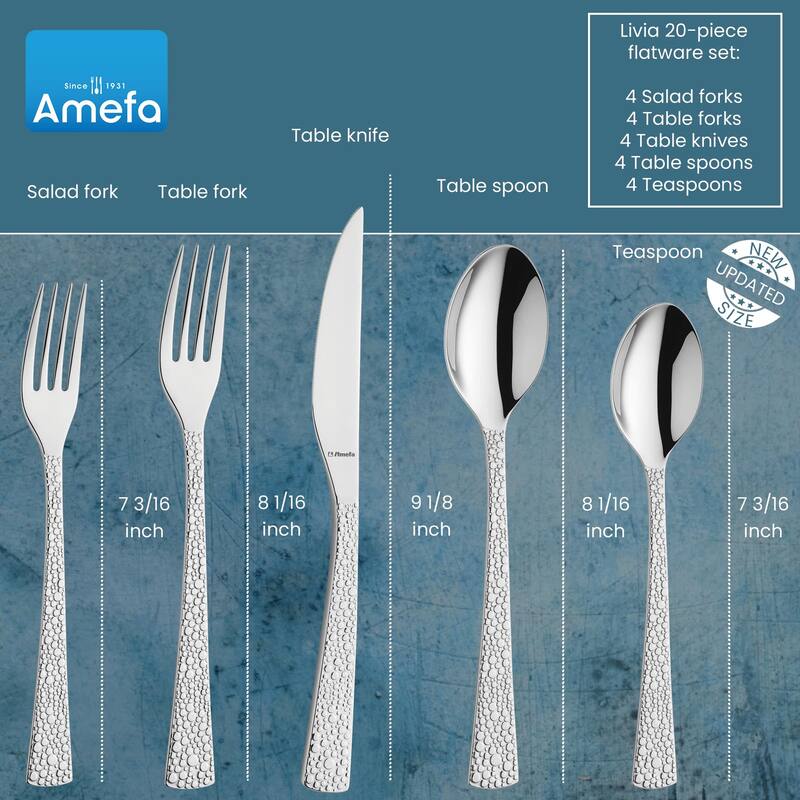 Amefa Livia Ronda 20 Piece Flatware Set
