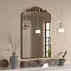 preview thumbnail 28 of 26, Arched Vintage Wall Mirror and Metal Frame Baroque Style Bathroom Vanity Mirror 32x20 - Gold