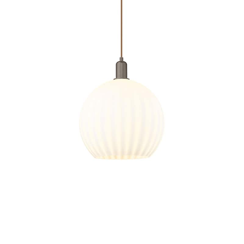 Innovations Lighting 716-1P-18-14 White Venetian Pendant White - Oil Rubbed Bronze / White Venetian