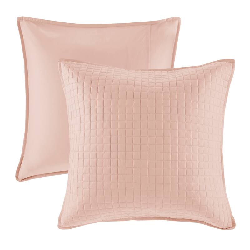 Intelligent Design Cora 7 Piece Reversible Cotton Quilt Set with Euro Shams and Thrwo Pillows