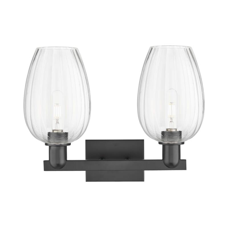 Innovations Lighting Downtown Urban - Preston - 2 Light 16" Flute Shade Bath Vanity Light