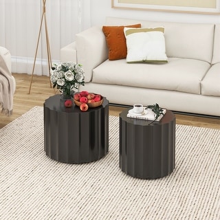 Round Nesting Coffee Table Set of 2 - Bed Bath & Beyond - 41225685