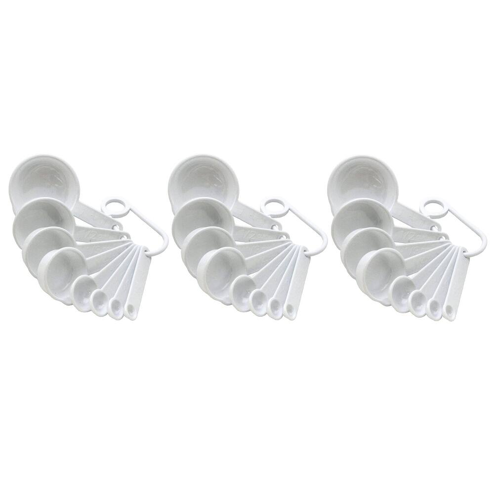 Chef Craft 8pc Plastic Measuring Cups & Spoons Set - 1/4 tsp, 1/2 tsp, 1 tsp, 1 tbsp, 1/4 cup, 1/3 cup, 1/2 cup and 1...