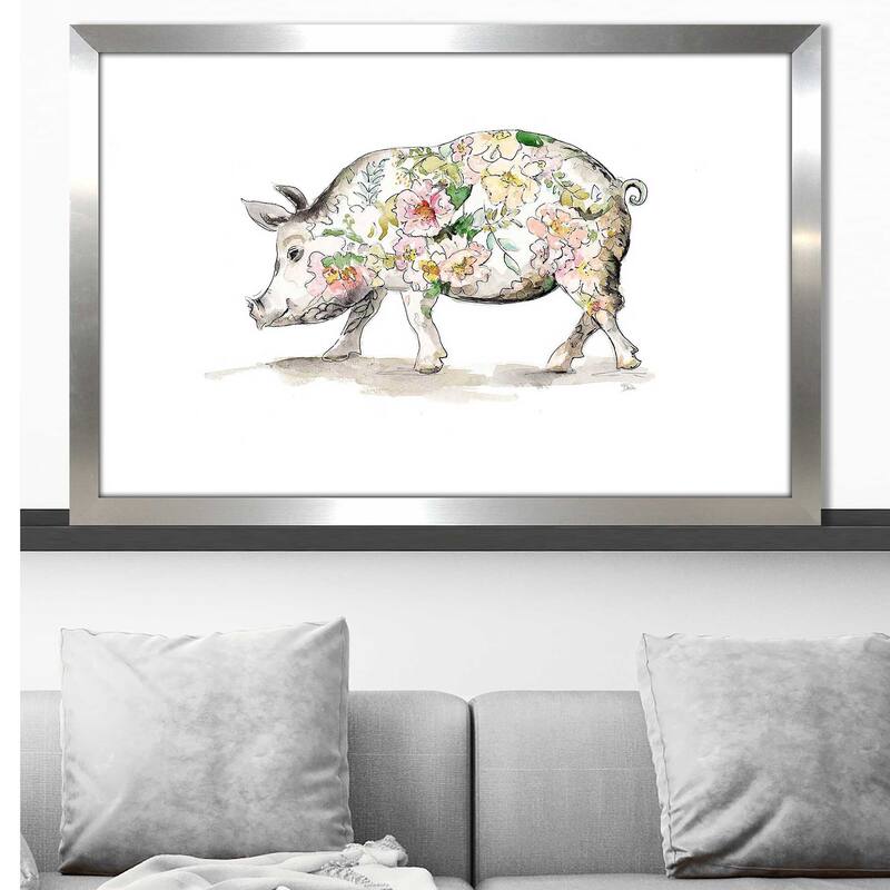 "Happy Little Pig (Horizontal)" Print on Acrylic