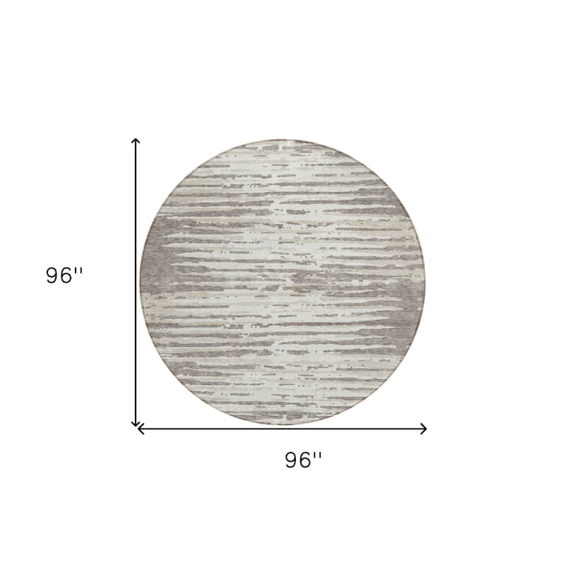 HomeRoots Striped Transitional Rectangle Outdoor Rug