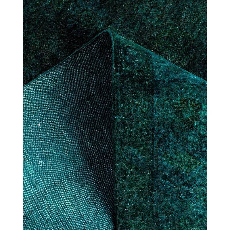 Fine Vibrance One-of-a-Kind Hand-Knotted Area Rug - Green, 4' 1" x 5' 10" - 4' 1" x 5' 10"