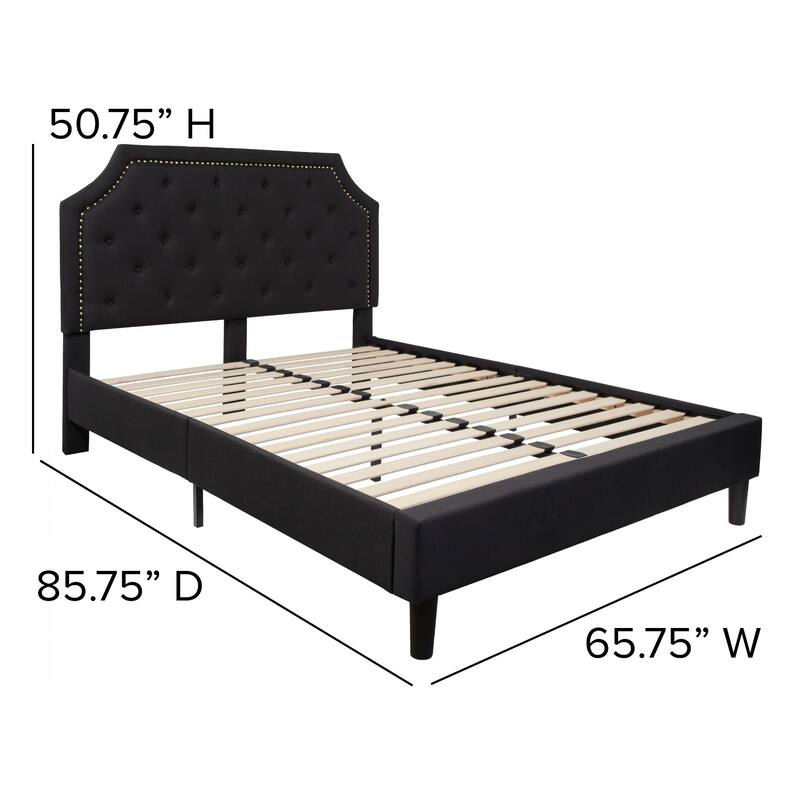 Tufted Platform Bed with 10 Inch Pocket Spring Mattress