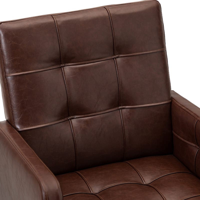 Lorenz Modern Vegan Leather Height-adjustable Office Chair with 5 Wheels by HULALA HOME
