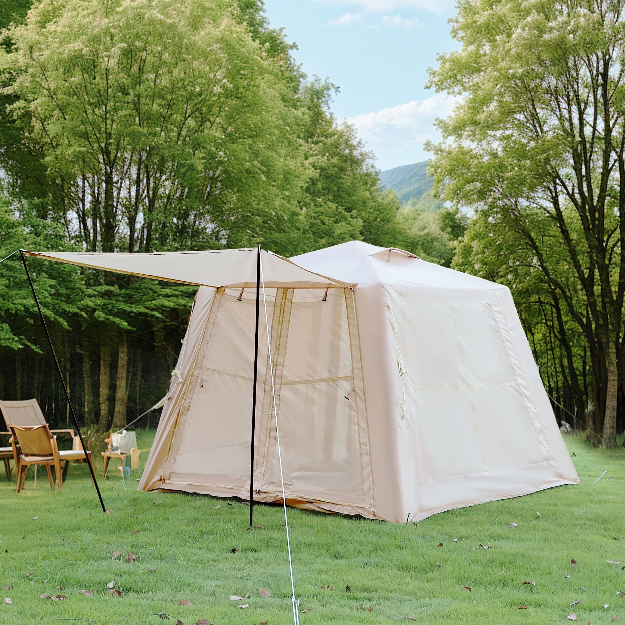 Inflatable Tents for Camping with canopy 4 Season Tent for Camping Adult