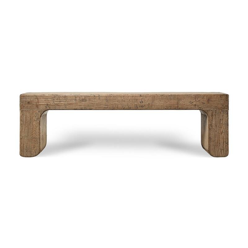 Approx. 60 Inches Long 16 Inches Deep Elba Bench Weathered Gray