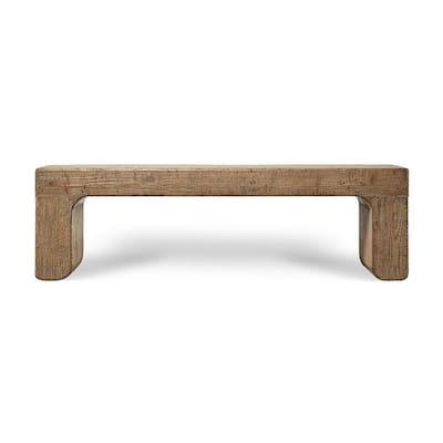 Approx. 60 Inches Long 16 Inches Deep Elba Bench Weathered Gray