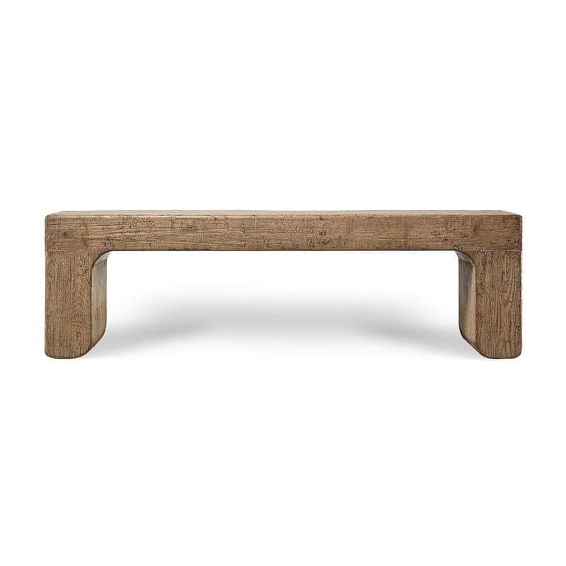 Approx. 60 Inches Long 16 Inches Deep Elba Bench Weathered Gray