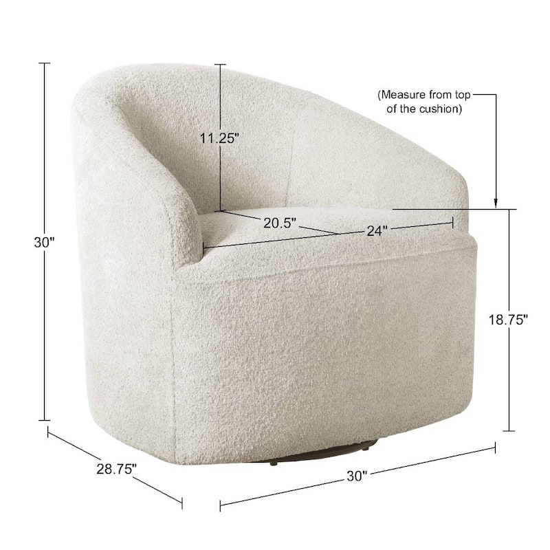 INK+IVY Bonn Upholstered 360 Degree Swivel Chair