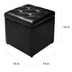preview thumbnail 3 of 12, PU Leather Upholstery 16-inch Cube Storage Box Ottoman with Hinge Top
