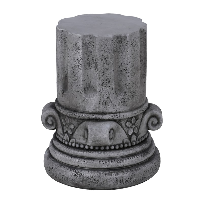 Modern Small Round Side Table for Cement Outdoor Garden Accent indoor and Outdoor