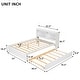 preview thumbnail 5 of 14, Full Size Solid Wood Platform Bed with Twin Trundle and Headboard Storage