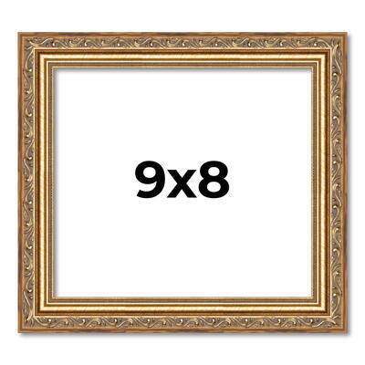 9x8 Frame Red Solid Wood Picture Frame Width 1.75 Inches | Interior Frame Depth 1 13/16 Inches