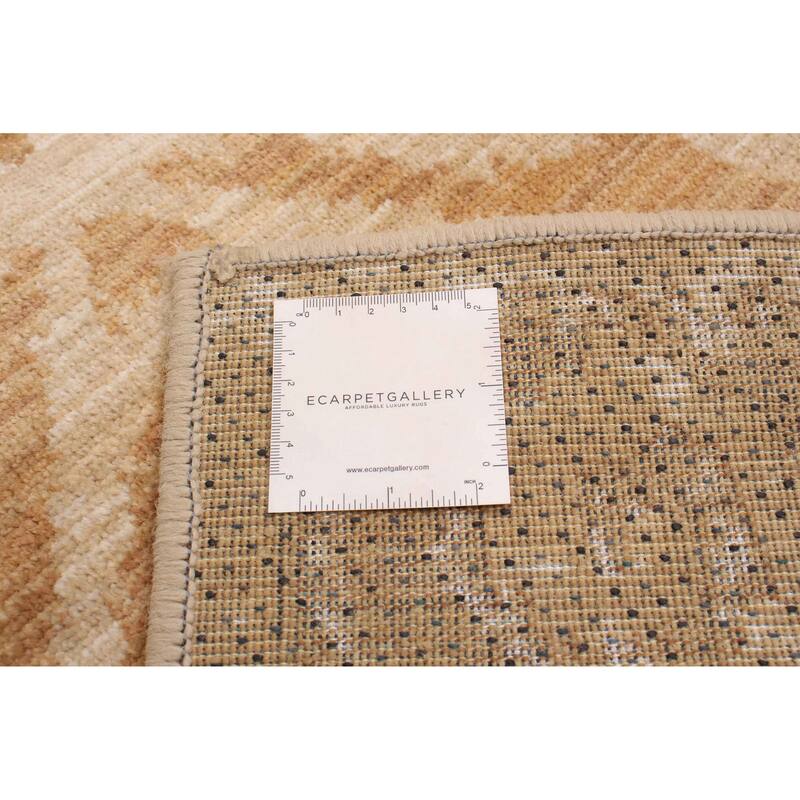 ECARPETGALLERY Machine Woven Lotus Mod Khaki Polypropylene Rug - 5'0 x 7'8