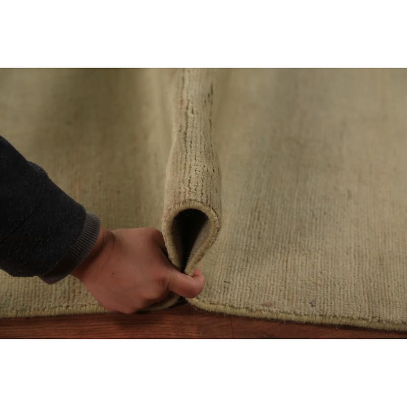 Modern Gabbeh Oriental Runner Rug Hand-Knotted Wool Carpet - 3'0" x 11'0"