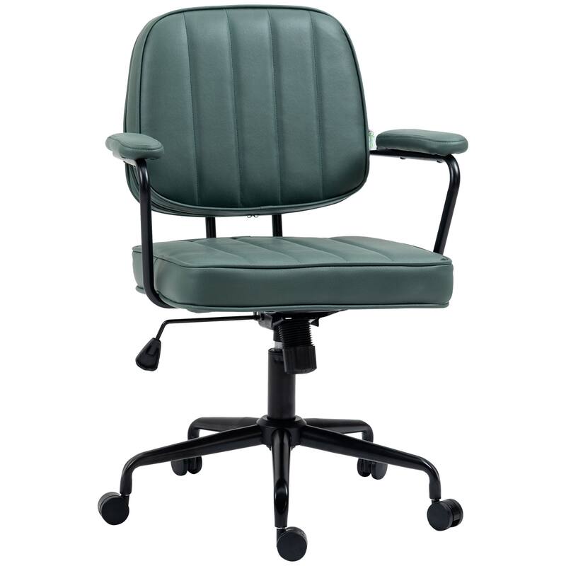 Stylish Office Chair Modern Office Chair with Adjustable Height Tilt and Back Support, for Office, Green - Green