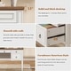 preview thumbnail 148 of 156, Farmhouse Executive L Shaped Desk Home Office Desk with Drawers and Storage Cabinet & Power Outlet