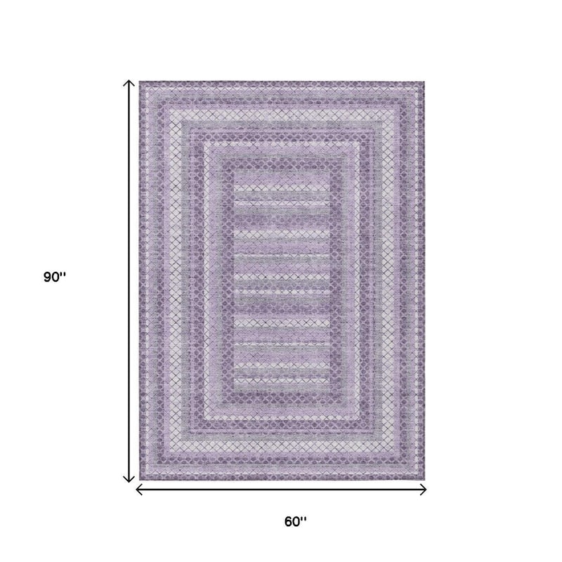 HomeRoots Geometric Transitional Rectangle Outdoor Rug