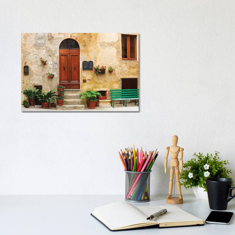 iCanvas "Italy, Pienza. House door. " by Jaynes Gallery Canvas Print - 8x12x0.75