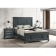 preview thumbnail 2 of 13, Roundhill Furniture Clelane 3-Piece Wood Bedroom Set, Shiplap Panel Bed and 2 Nightstands