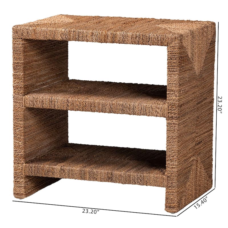 Liza Bohemian Natural Seagrass End Table