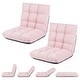 preview thumbnail 7 of 67, Costway Adjustable 14-Position Floor Chair Folding Lazy Gaming Sofa Pink*2