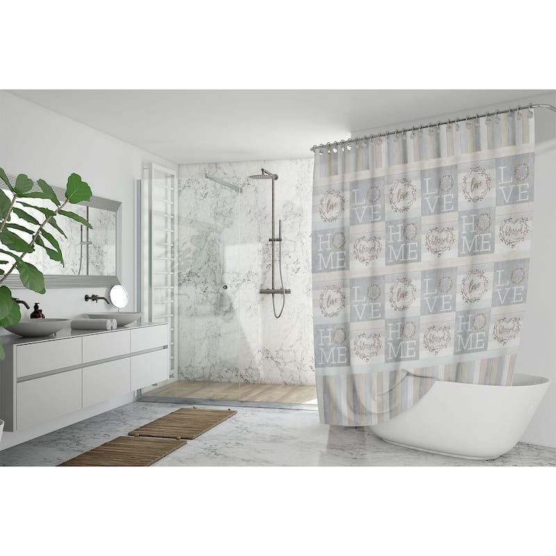 Loving Home 71" x 72" Shower Curtain