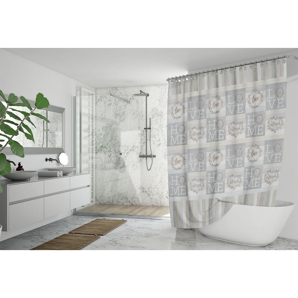 Loving Home 71" x 72" Shower Curtain