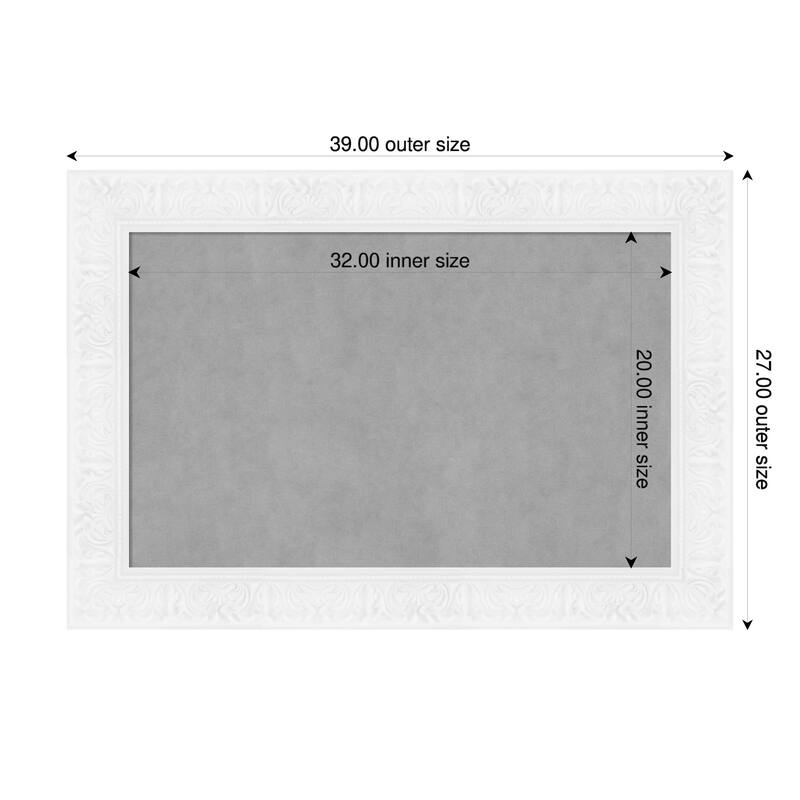 Amanti Art Luxe Black Framed - 39 x 27 in - Luxe White