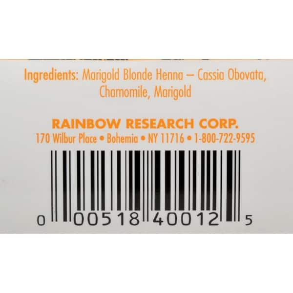 Shop Rainbow Research Henna Hair Color And Conditioner Persian Marigold Blonde Golden Blonde 4 Oz Overstock 30210702