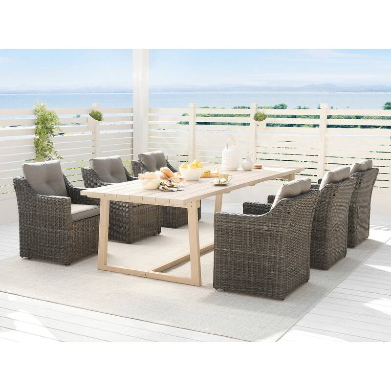Murphy Outdoor Armchair Set Patio Furniture Set with Casters