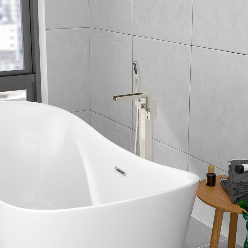 Lordear Bathtub Faucet Tub Filler Swivel Faucet with Hand Shower, Swivel Spout