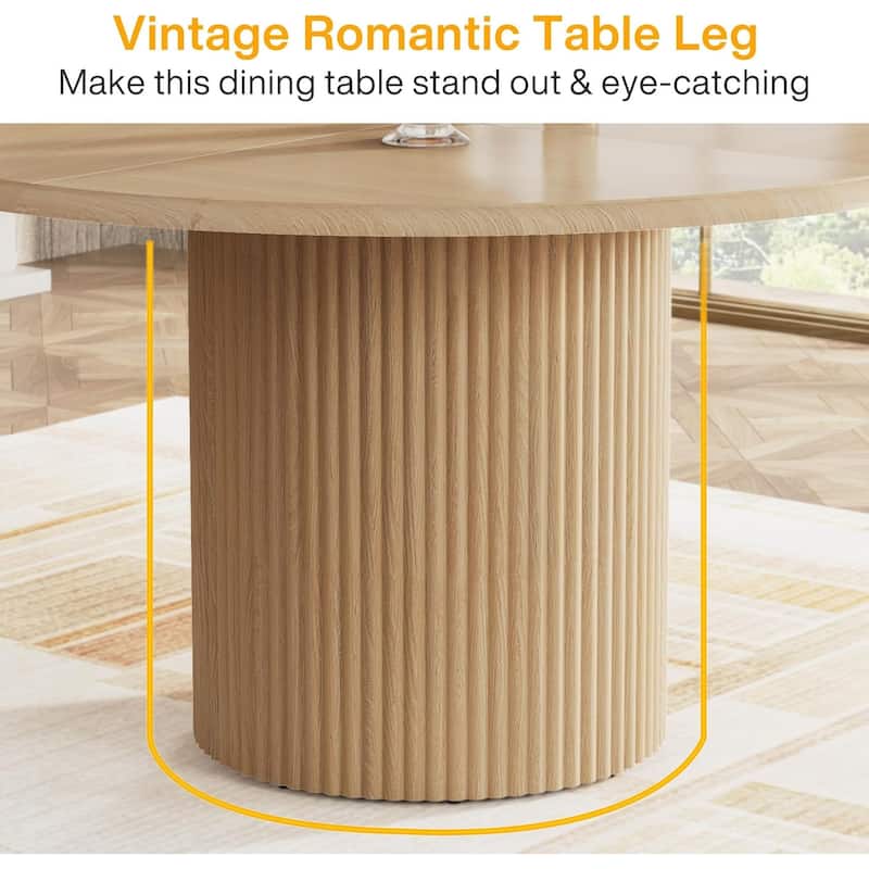 47.24 Inches Round Modern Dining Table for 4 for Dining Room