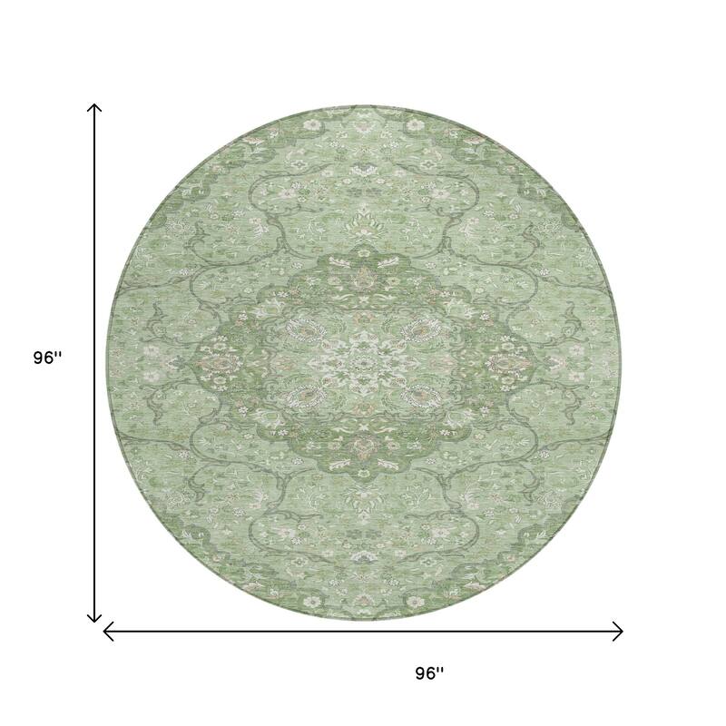 HomeRoots Medallion Traditional Rectangle Outdoor Rug